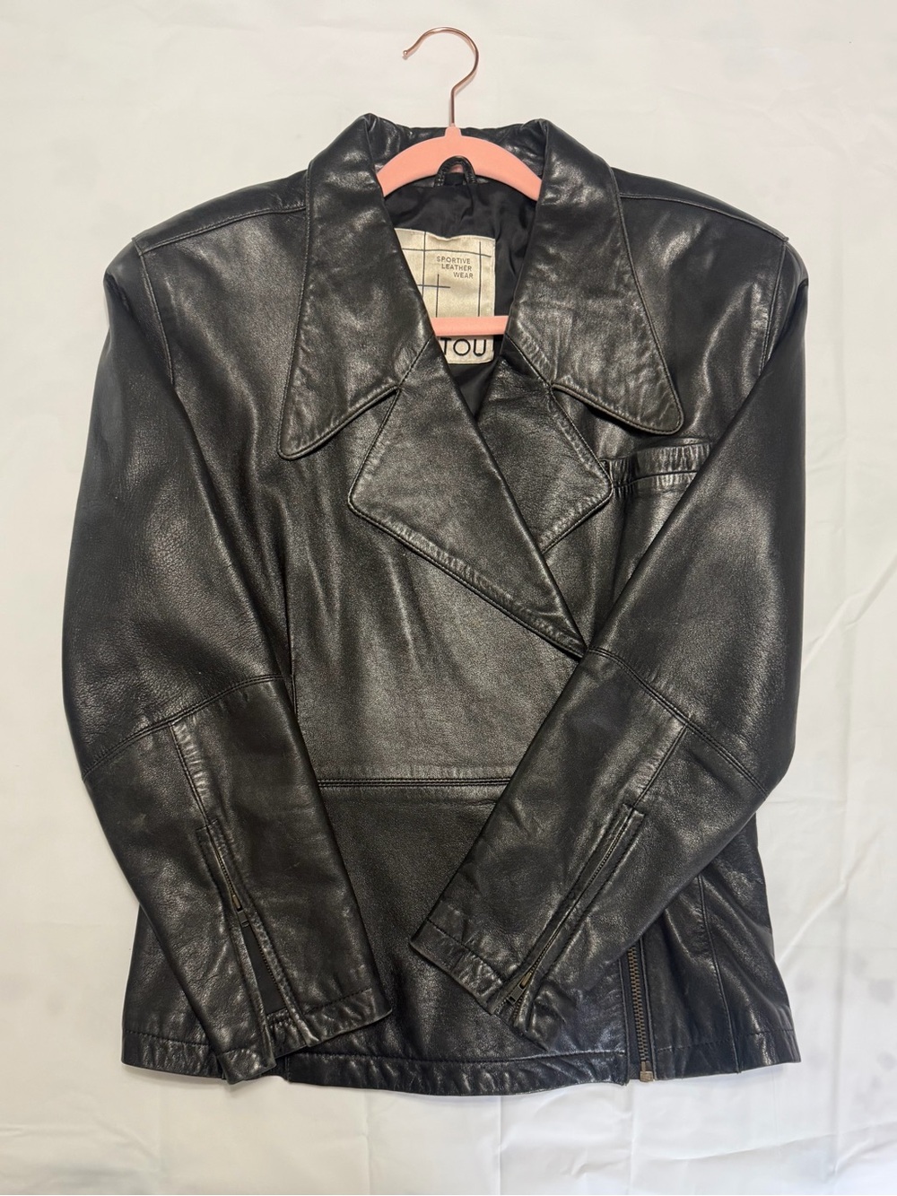 Women’s Black Leather Biker Jacket by